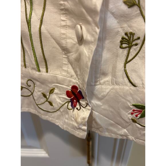 Neiman Marcus Vintage Women Silk Jacket Boho Festival Preppy Old Money Floral 12 - Picture 4 of 12